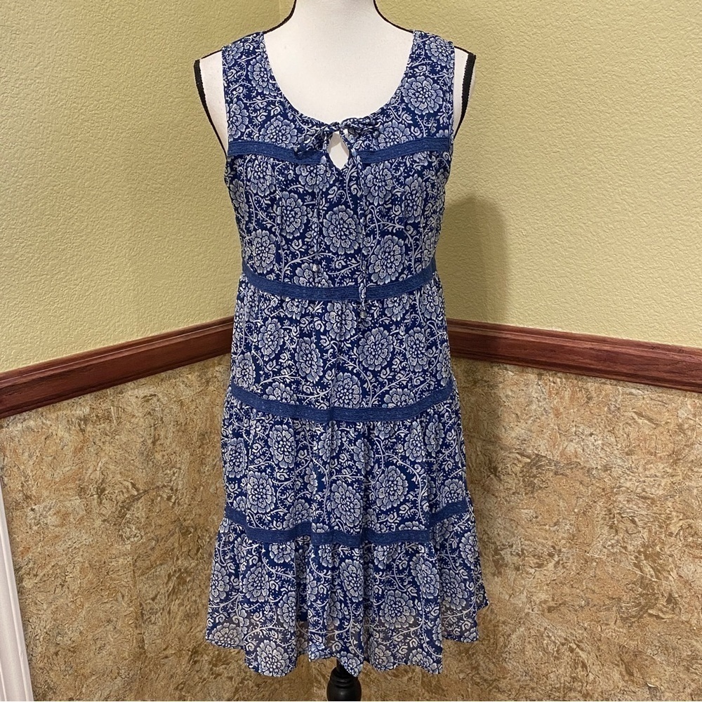 As U Wish Navy Floral Midi Dress